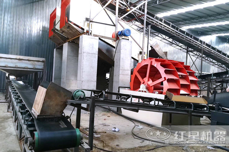 大型水輪式洗砂機(jī)客戶現(xiàn)場